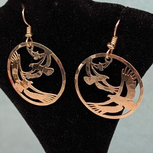 Vintage Wild Bryde Birds In Flight Earrings